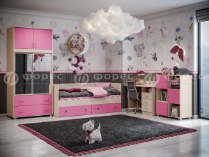 Модульная детская Аленка (Форес) Розовый